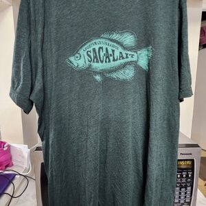 Bella Canvas Green Fish Graphic Tee